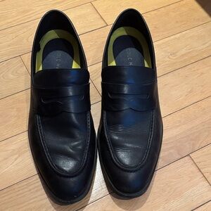 Cole Haan Classic Black Leather Slip-On Loafers